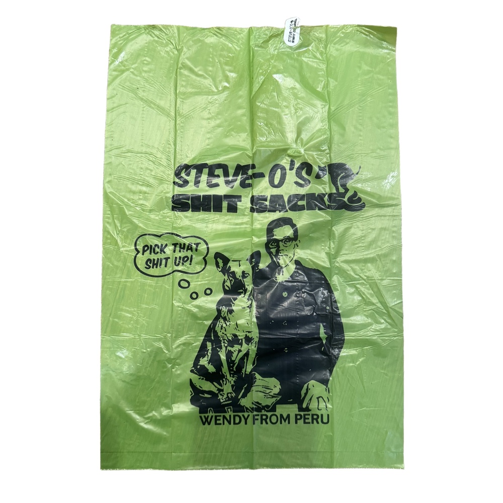 New Steve-Os dog poop bags Sacks Green Cartoon Quote Dog Waste Bag pets jackass